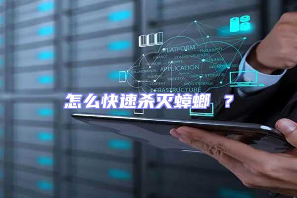 怎么快速殺滅蟑螂 ？