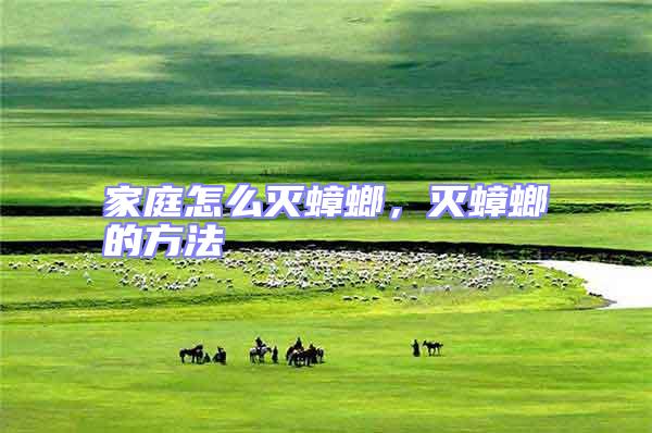 家庭怎么滅蟑螂，滅蟑螂的方法