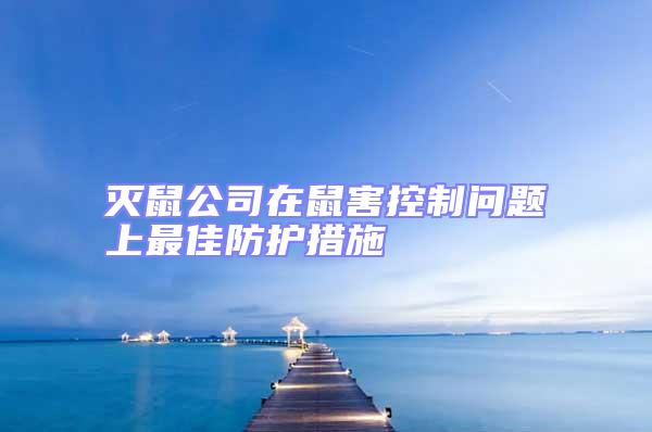 滅鼠公司在鼠害控制問(wèn)題上最佳防護(hù)措施