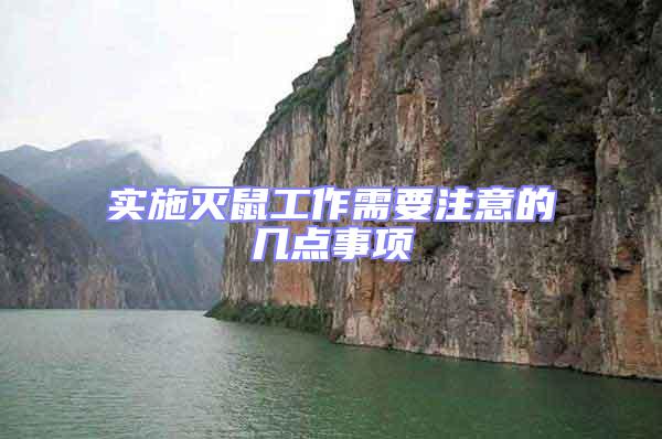 實施滅鼠工作需要注意的幾點事項