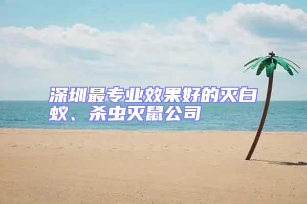 深圳最專業效果好的滅白蟻、殺蟲滅鼠公司