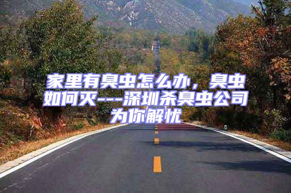 家里有臭蟲怎么辦，臭蟲如何滅---深圳殺臭蟲公司為你解憂