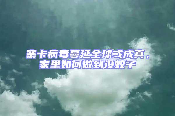 寨卡病毒蔓延全球或成真，家里如何做到?jīng)]蚊子