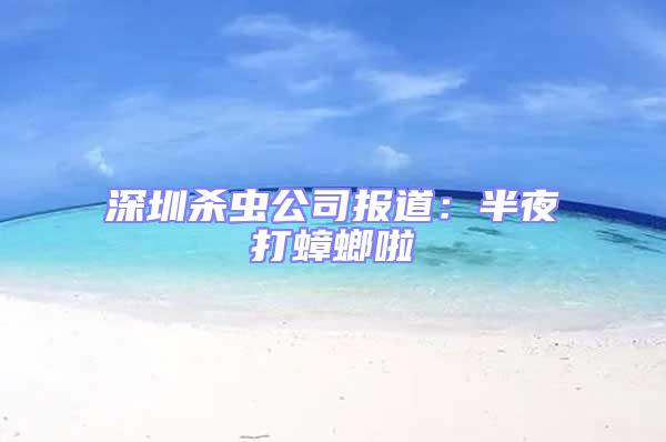 深圳殺蟲公司報(bào)道：半夜打蟑螂啦