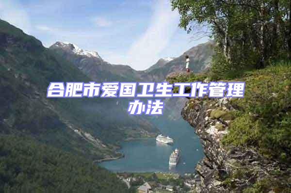 合肥市愛(ài)國(guó)衛(wèi)生工作管理辦法