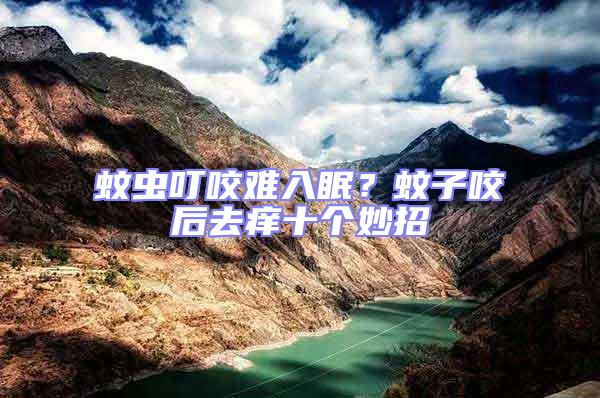 蚊蟲叮咬難入眠?蚊子咬后去癢十個妙招