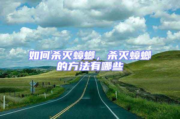 如何殺滅蟑螂,殺滅蟑螂的方法有哪些