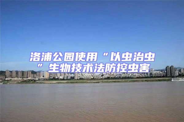 洛浦公園使用“以蟲治蟲”生物技術法防控蟲害