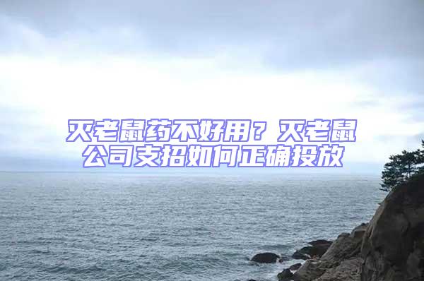 滅老鼠藥不好用?滅老鼠公司支招如何正確投放