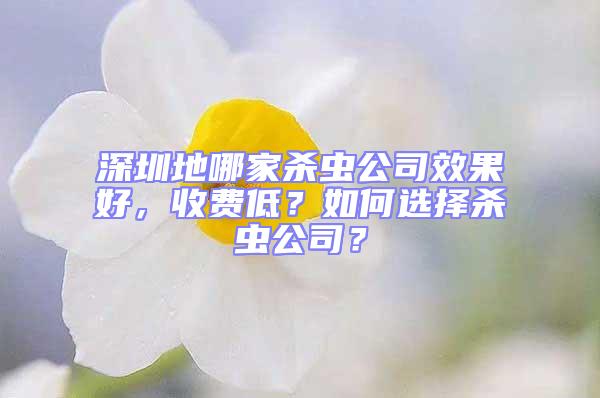 深圳地哪家殺蟲(chóng)公司效果好,收費(fèi)低?如何選擇殺蟲(chóng)公司?