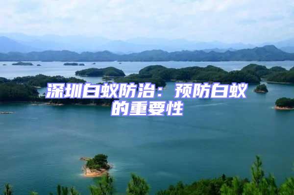 深圳白蟻防治:預防白蟻的重要性