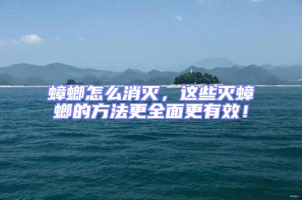 蟑螂怎么消滅，這些滅蟑螂的方法更全面更有效！