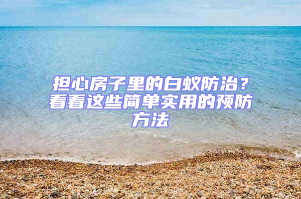 擔(dān)心房子里的白蟻防治?看看這些簡單實用的預(yù)防方法