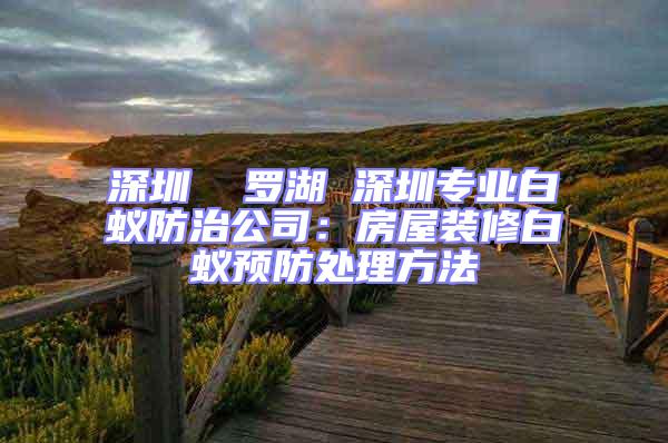 深圳 羅湖 深圳專業白蟻防治公司:房屋裝修白蟻預防處理方法