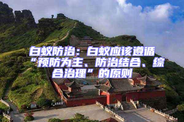 白蟻防治：白蟻應該遵循“預防為主、防治結合、綜合治理”的原則