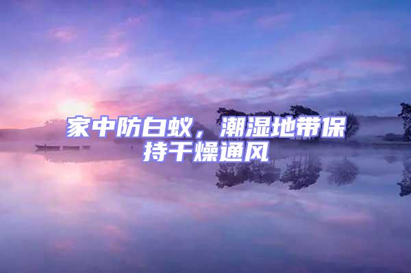 家中防白蟻,潮濕地帶保持干燥通風