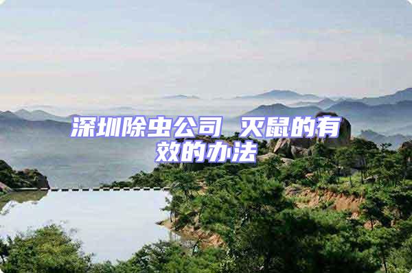 深圳除蟲(chóng)公司 滅鼠的有效的辦法