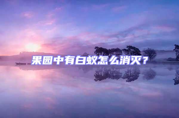 果園中有白蟻怎么消滅？