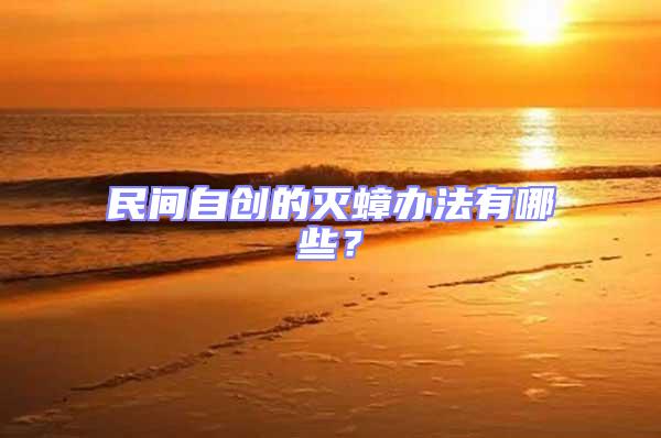 民間自創的滅蟑辦法有哪些?