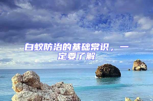 白蟻防治的基礎常識,一定要了解