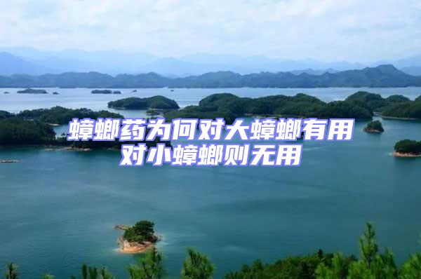 蟑螂藥為何對大蟑螂有用對小蟑螂則無用
