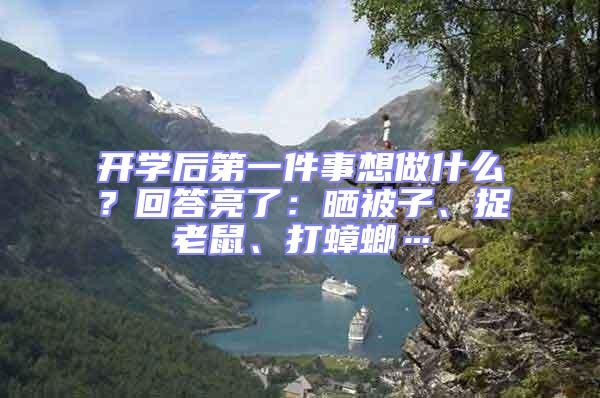 開學后第一件事想做什么?回答亮了:曬被子、捉老鼠、打蟑螂…