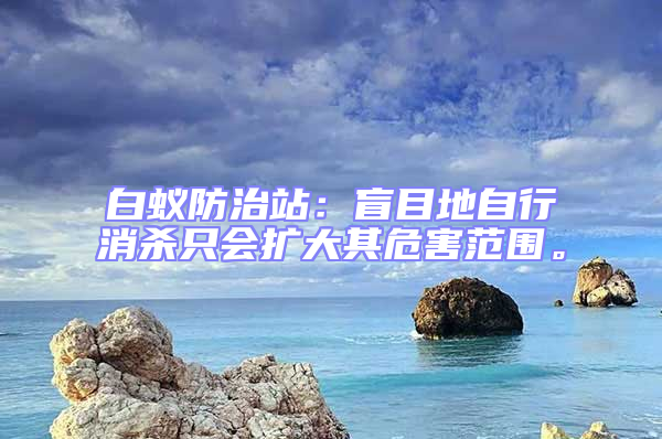 白蟻防治站:盲目地自行消殺只會擴大其危害范圍。