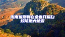 海南近期將在全省開展白蟻防治大檢查
