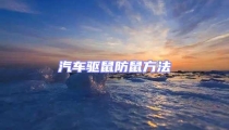 汽車(chē)驅(qū)鼠防鼠方法