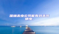 深圳殺蟲公司能有效殺死螨蟲。