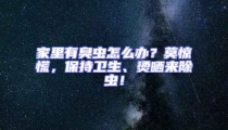 家里有臭蟲怎么辦？莫驚慌，保持衛(wèi)生、燙曬來除蟲！