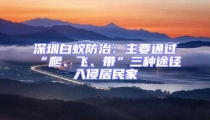 深圳白蟻防治：主要通過“爬、飛、帶”三種途徑入侵居民家