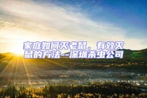 家庭如何滅老鼠，有效滅鼠的方法--深圳殺蟲(chóng)公司