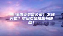 【深圳滅老鼠公司】怎樣滅鼠？防治老鼠措施有哪些？