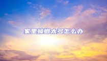家里蟑螂太多怎么辦