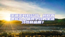 深圳滅螞蟻公司：螞蟻有哪些讓人值得學(xué)習(xí)的生活習(xí)性和品質(zhì)？